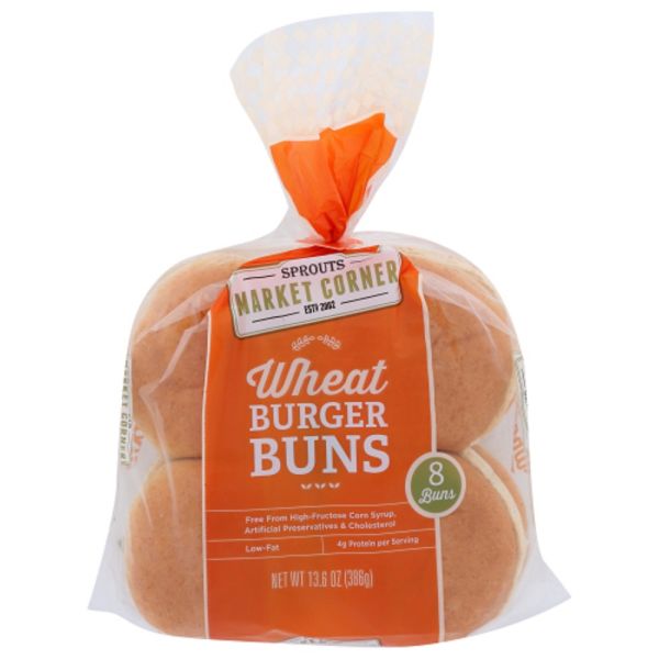 GONNELLA FROZEN: Wheat Burger Buns, 13.60 oz