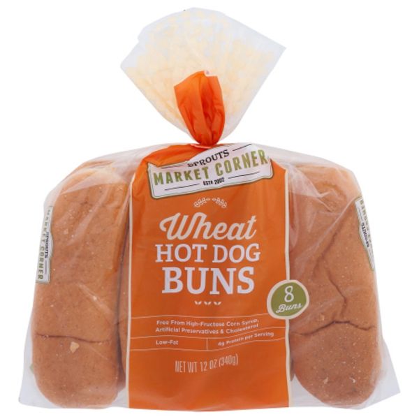 GONNELLA FROZEN: Wheat Hotdog Buns, 12 oz