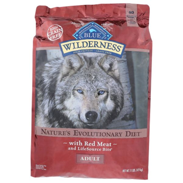 BLUE BUFFALO: Wilderness Adult Dog Food Red Meat Recipe, 11 lb