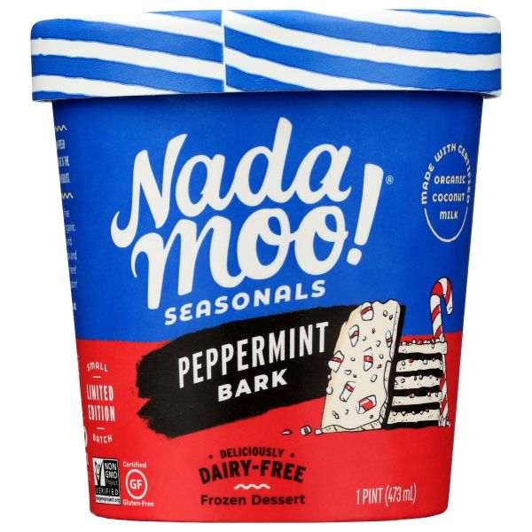 NADAMOO: Dessert Frozen Peppermint Bark, 16 oz