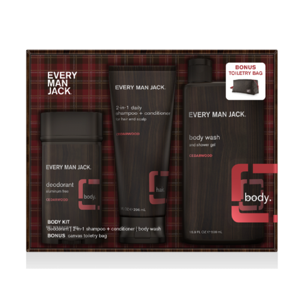 EVERY MAN JACK: Cedarwood Body Kit, 3 pc
