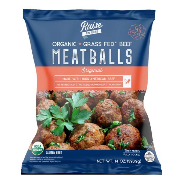 RAISE: Meatballs Beef, 14 oz
