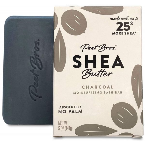 PEET BROS: Shea Butter Charcoal Soap, 5 oz