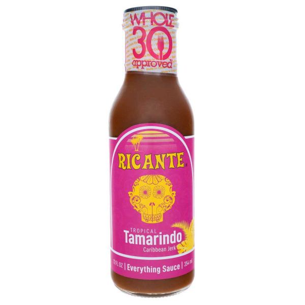 RICANTE HOT SAUCE: Tropical Tamarindo Caribbean Jerk Sauce, 12 fo