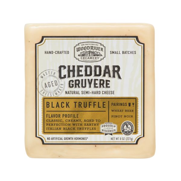 BURNETT DAIRY: Cheese Cheddar Black Truffle, 8 oz