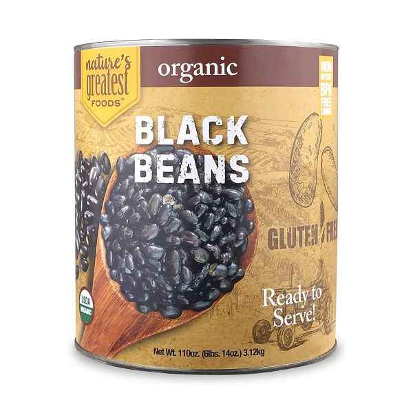 NATURES GREATEST FOODS: Beans Black Organic, 110 OZ