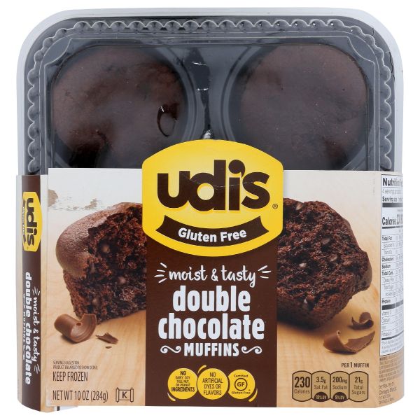 UDIS: Muffin Gluten Free Double Chocolate, 10 oz