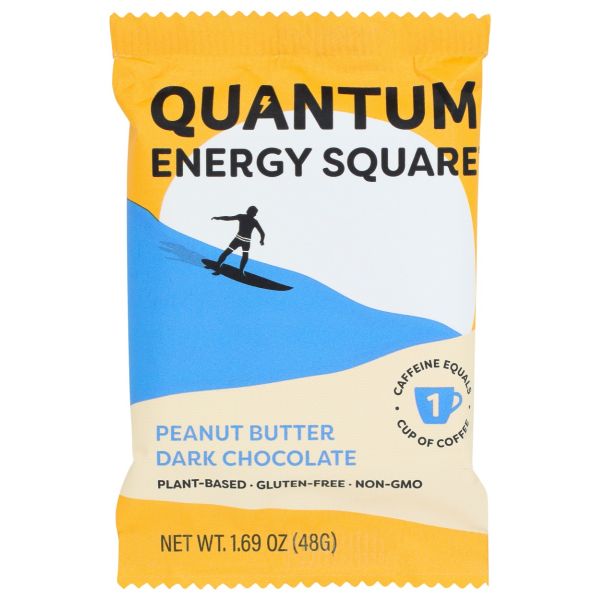 QUANTUM ENERGY SQUARES: Bar Peanut Butter Dark Chocolate, 1.69 OZ