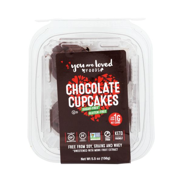 YOU ARE LOVED FOODS: Cupcakes Chocolate Sugar Free, 5.5 oz