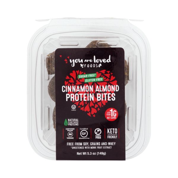 YOU ARE LOVED FOODS: Cinnamon Almond Protein Bites, 5.3 oz