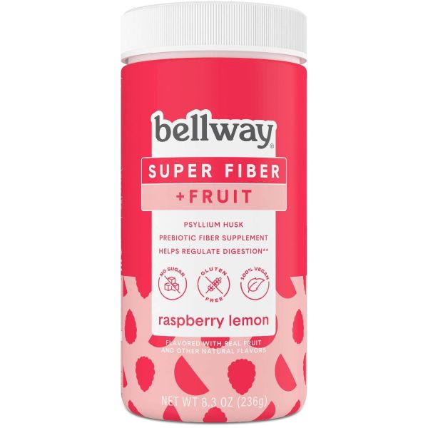 BELLWAY: Super Fiber Raspberry Lemon Supplement Powder, 8.3 oz