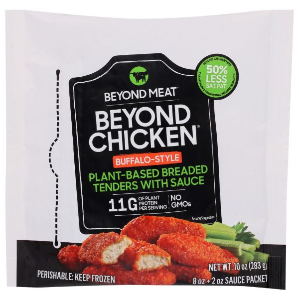 BEYOND MEAT: Beyond Chicken Buffalo Style Plant Based Breaded Tenders With Sauce, 10 oz