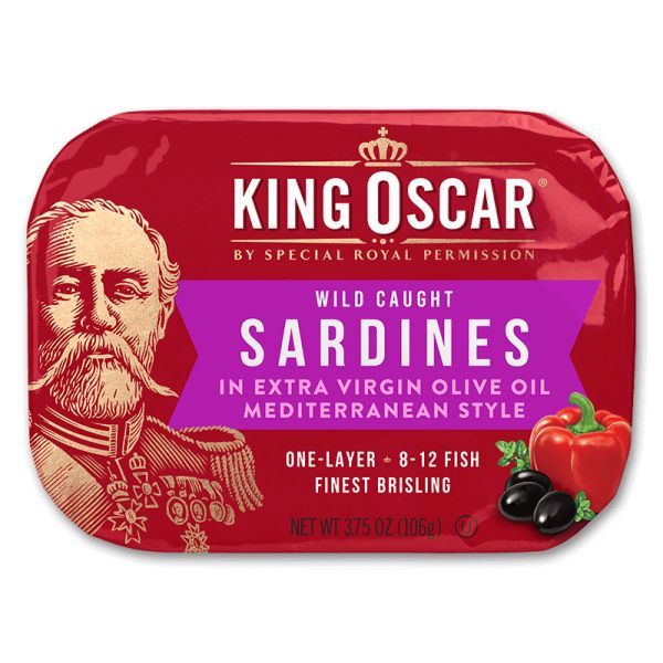 KING OSCAR: Sardine Olive Oil Mediterranean, 3.75 OZ
