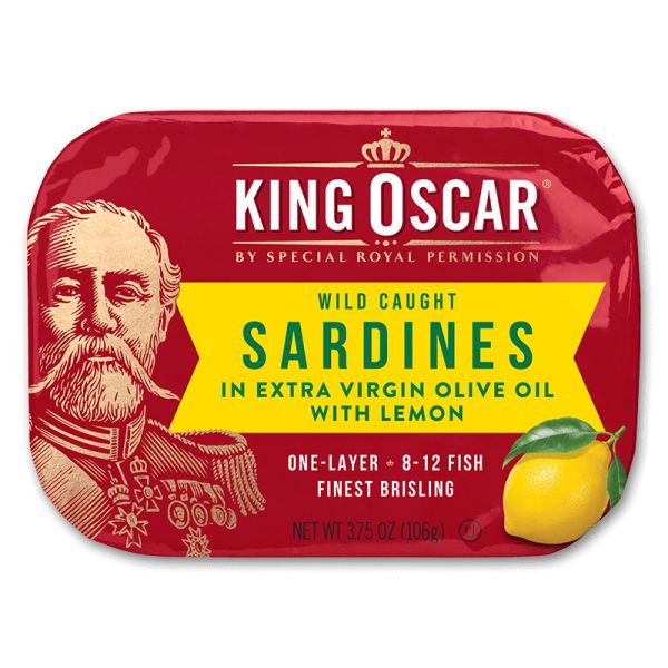 KING OSCAR: Sardine 1 Layer Evoo Lemon, 3.75 OZ
