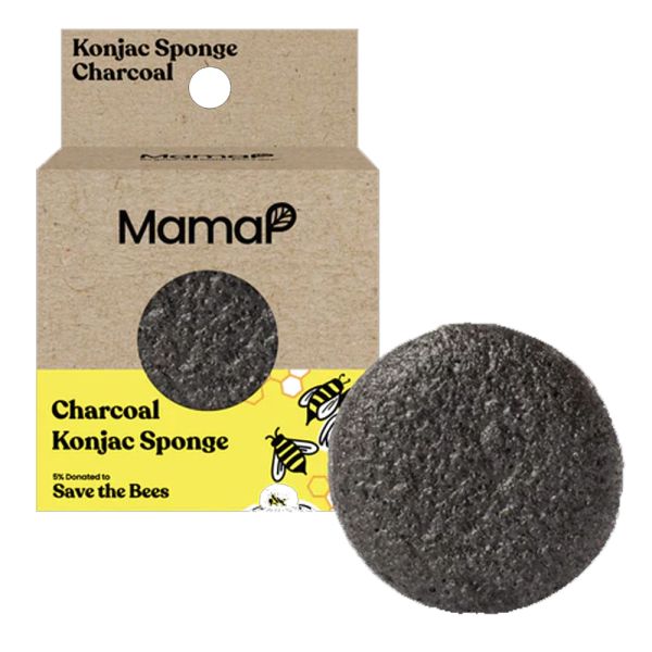 MAMAP: Detoxifying Charcoal Konjac Sponge, 1 EA