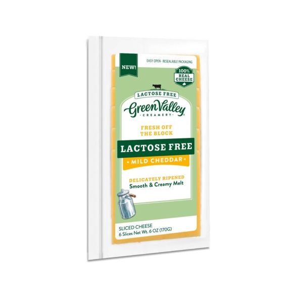 GREEN VALLEY CREAMERY: Lactose Free Mild Cheddar Sliced Cheese, 6 oz