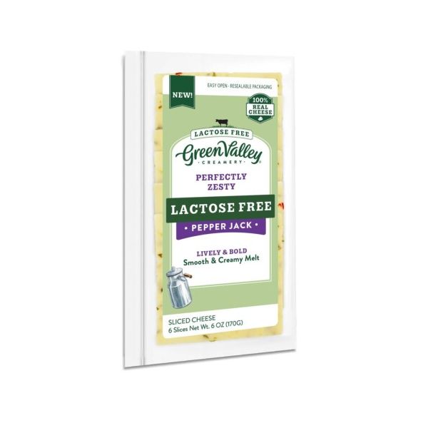 GREEN VALLEY CREAMERY: Lactose Free Pepper Jack Sliced Cheese, 6 oz