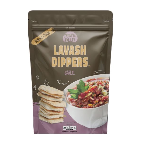 CRUNCHY VALLEY: Garlic Lavash Dippers, 6 oz