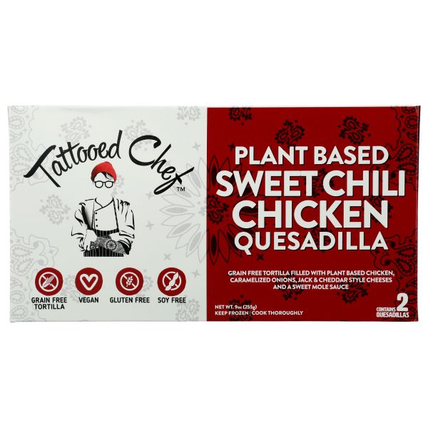 TATTOOED CHEF: Plant Based Sweet Chili Chicken Quesadilla, 9 oz
