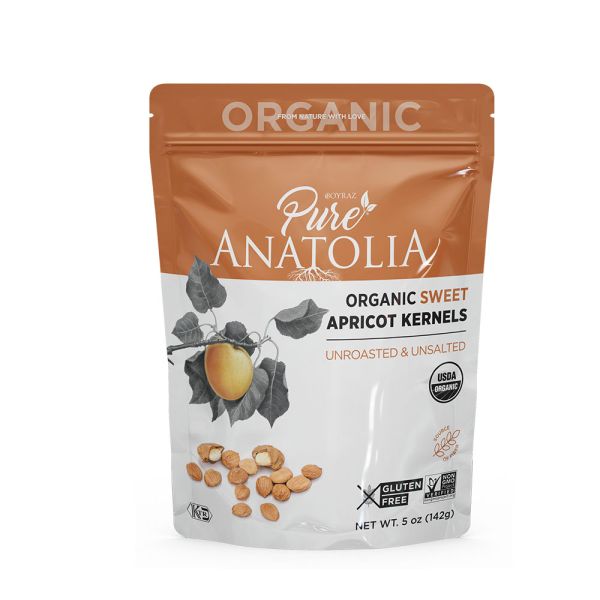 PURE ANATOLIA: Sweet Apricot Kernels, 5 oz