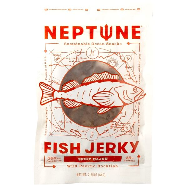 NEPTUNE: Spicy Cajun Rockfish Jerky, 2.25 oz
