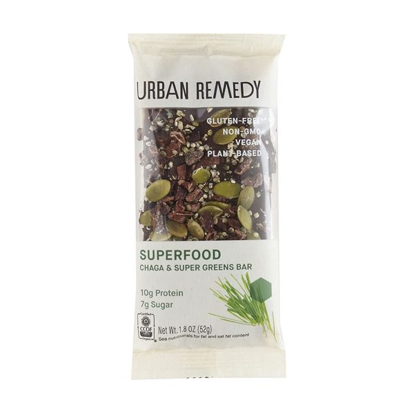 URBAN REMEDY: Superfood Chaga Organic Bar, 1.8 oz