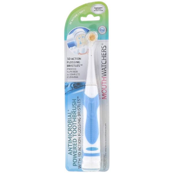 MOUTH WATCHERS: Blue Power Toothbrush, 1 ea