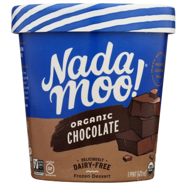 NADAMOO: Dairy Free Organic Frozen Dessert Chocolate, 16 oz