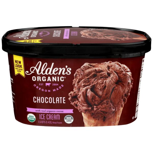 ALDENS ORGANIC: Organic Ice Cream Chocolate, 48 oz