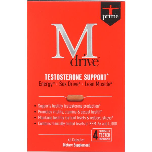 MDRIVE: Prime Testosterone Support for Men, 60 cp