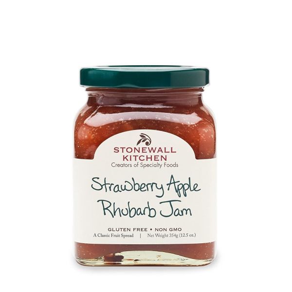 STONEWALL KITCHEN: Strawberry Apple Rhubarb Jam, 12.5 oz