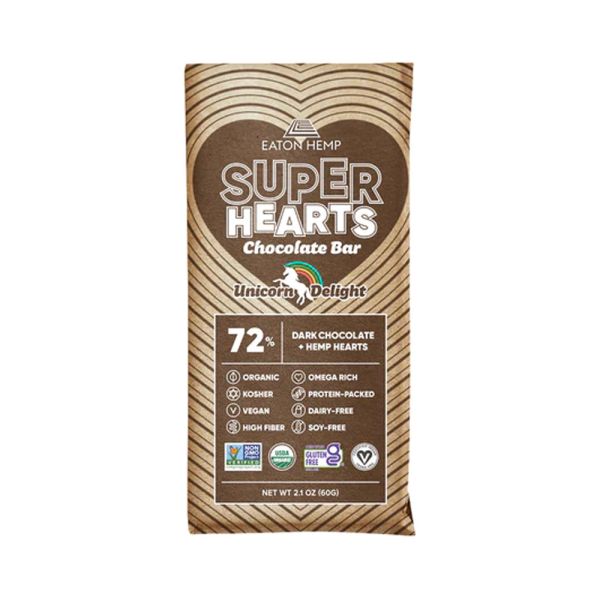 EATON HEMP: Unicorn Delight Chocolate Bar Super Hearts, 2.1 oz