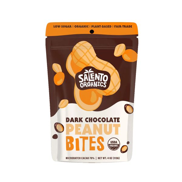 SOLENTO ORGANICS: Dark Chocolate Peanut Bites, 4 oz