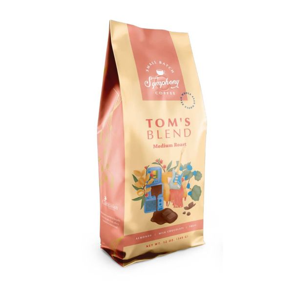 SMALL BATCH COFFEE PARTNERS: Tom's Blend Whole Bean, 12 oz