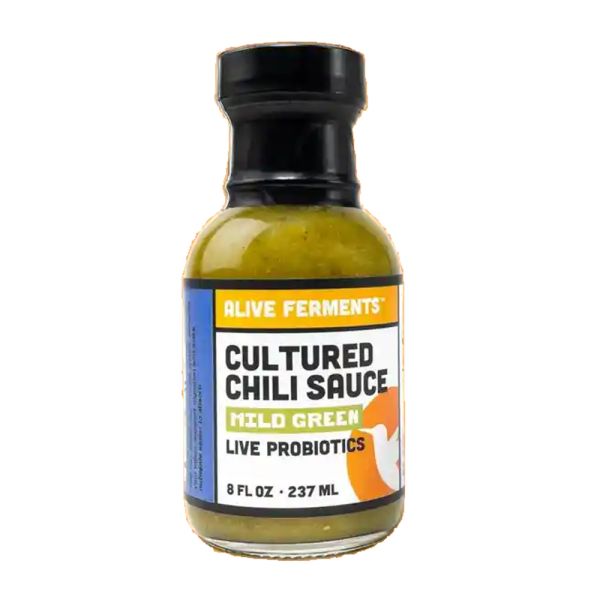 ALIVE FERMENTS: Chili Sauce Mild Green, 8 oz