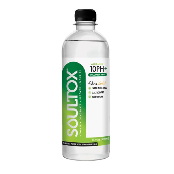 SOULTOX: Water Alkaline Cucumber Mint, 16.9 fo