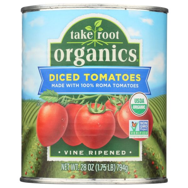 TAKE ROOT ORGANICS: Diced Tomatoes, 28 oz