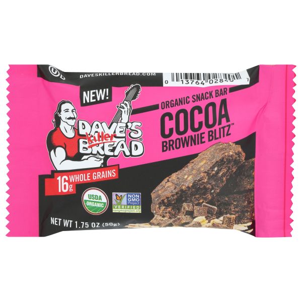 DAVES KILLER BREAD: Organic Cocoa Brownie Blitz Bar, 1.75 oz
