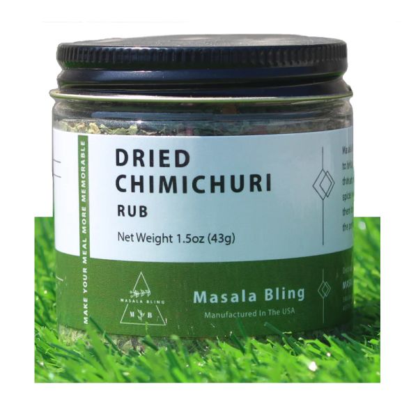 MASALA BLING: Dried Chimichuri Rub Seasoning, 1.5 oz