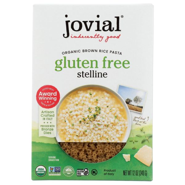 JOVIAL: Gluten Free Stelline Brown Rice Pasta, 12 oz