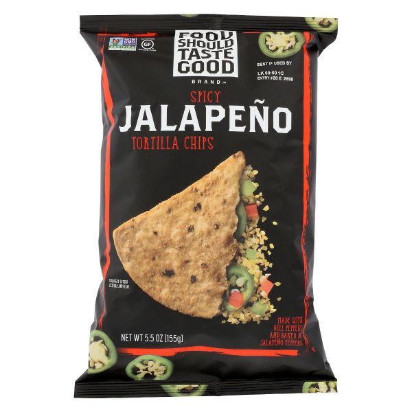 Food Should Taste Good All Natural Tortilla Chips Jalapeno, 5.5 Oz