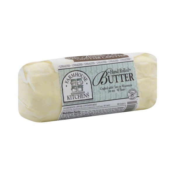 FARMHOUSE KITCHENS: Hand Rolled Unsalted Butter, 1 lb