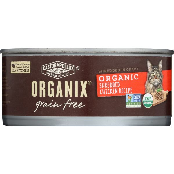 CASTOR & POLLUX: Organic Shredded Chicken Recipe, 5.50 oz
