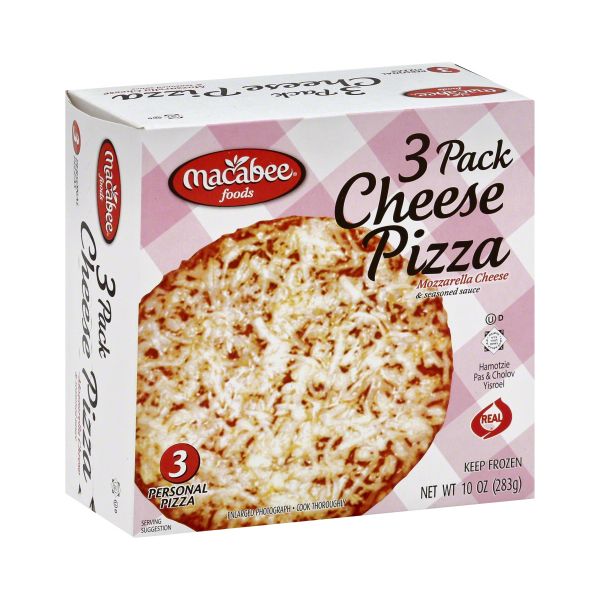 MACABEE: 3 Pack Cheese Pizza, 10 oz