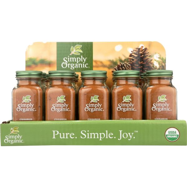 SIMPLY ORGANIC: Ground Cinnamon 15 Count Display, 1 ds