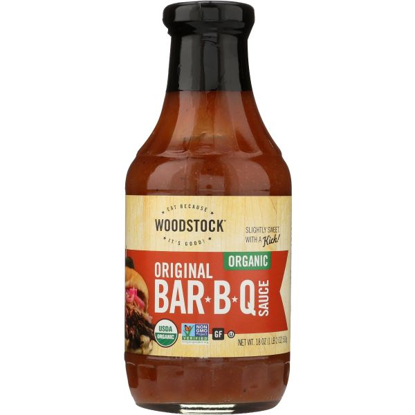 WOODSTOCK: Sauce Organic Bbq Original, 18 oz