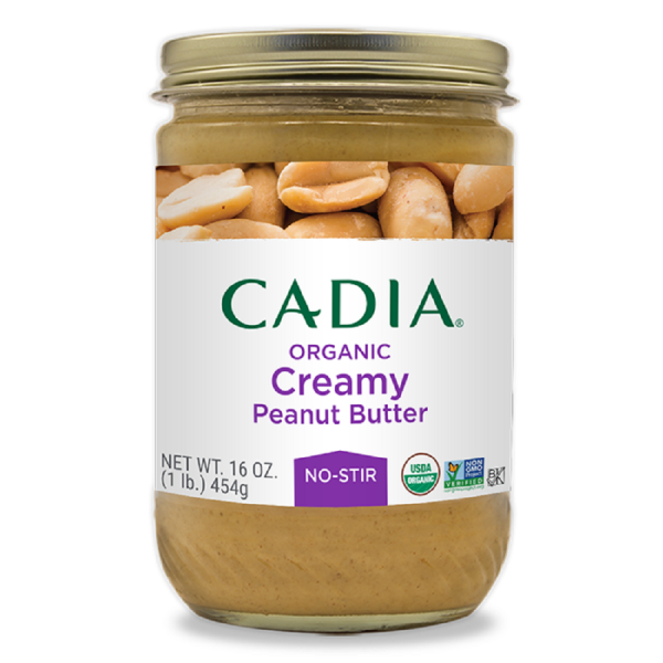 CADIA: Organic Creamy Peanut Butter No Stir, 16 oz