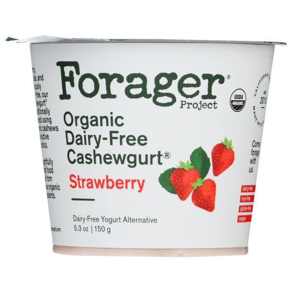 FORAGER: Strawberry Organic Cashewgurt, 5.30 oz