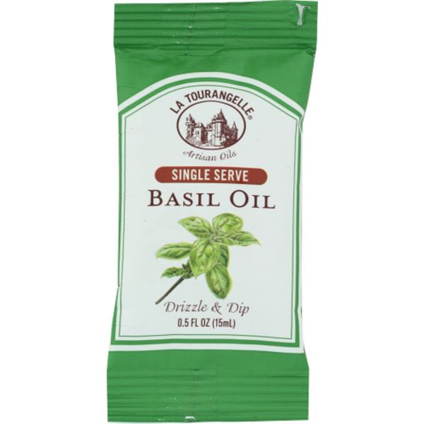 LA TOURANGELLE: Basil Oil Single Serve Pouch, 0.50 fo