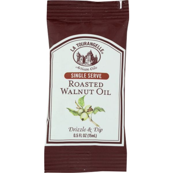 LA TOURANGELLE: Roasted Walnut Oil Single Serve Pouch, 0.50 fo